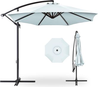 Best Choice Products 10ft Offset Hanging Outdoor Market Patio Umbrella w/ Easy Tilt Adjustment