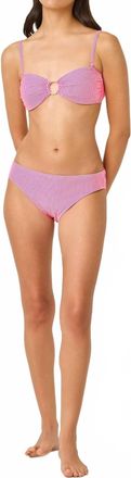Lilly Pulitzer Betie Swim Bikini Bottom In Cherry Blossom Pink Seersucker Stripe