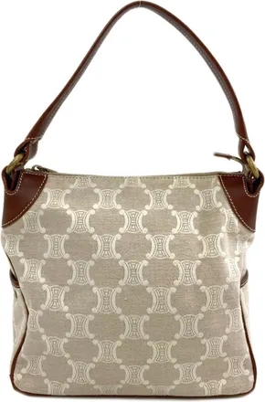 Celine Beige Brown Canvas Tote Bag (Pre-Owned)