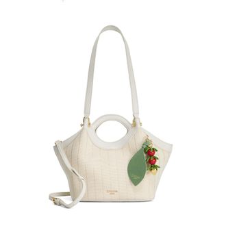 Dune London Womens Accessories Dinidaylight - Textured Charm Shoulder Bag - Gold Fabric - One Size
