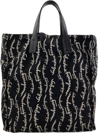 Ferragamo Pre-owned Tote Bag - Dames - Vintage Shopper - Zwart - ONE Size - Nylon - Vintage
