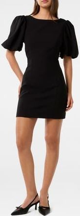 Ever New Heather Bow Back Minidress in Black/White at Nordstrom Rack, Size 0