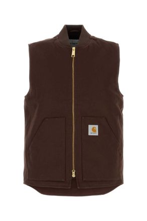 Carhartt Work in Progress Brown Sleeveless Logo Vest