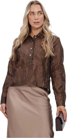 Minus Dames, Blouses & Shirts, Bruin, Maat: 2XL