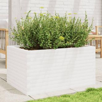 Berkfield Home Decorative Garden Planter White 90x60x45.5 cm Solid Wood Pine