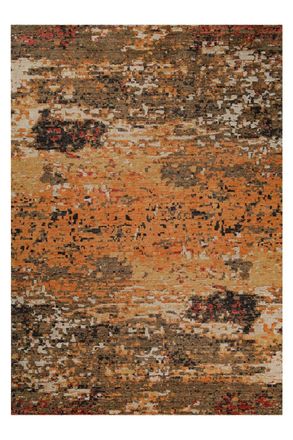 Esprit Alfombra dise&ntilde;o lana pura y viscosa tonos ladrillo en relieve 110x170