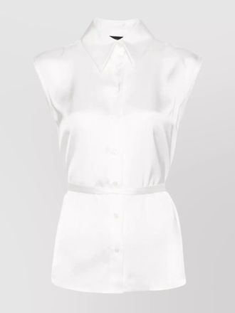 Fabiana Filippi statement sleeveless shirts with waist tie detail