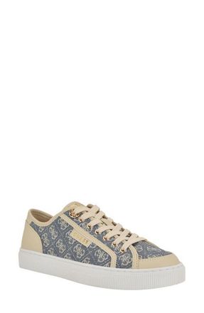 Guess Sandie Low Top Canvas Sneaker in Medium Blue at Nordstrom, Size 5.5
