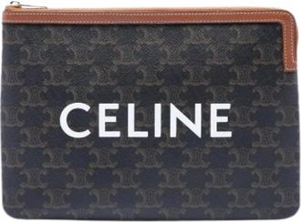 Celine Pre-owned Clutch - Dames - Vintage Clutch - Bruin - ONE Size - Leer - Vintage