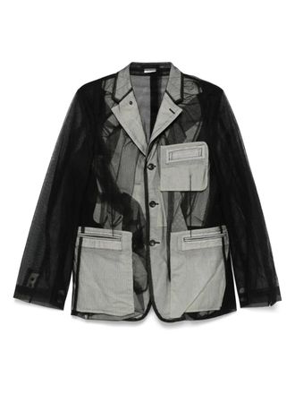 Comme Des Gar&ccedil;ons Blazer in tulle - Nero