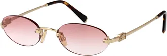Miu Miu Womens Sunglasses Pale Gold Metal