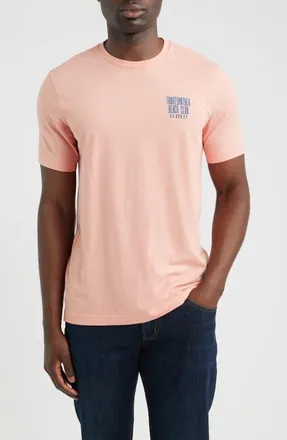 Travis Mathew VIP Only Graphic Crewneck T-Shirt in Heather Coral Haze at Nordstrom, Size Xx-Large