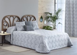 Confecciones Paula Colcha Bouti acolchada jacquard relleno 100 gr cama 105 gris