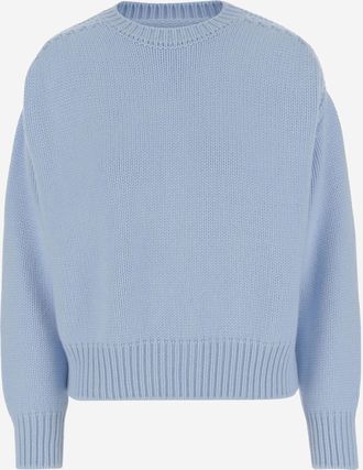 SA SU PHI Womens Cashmere Jade Sweater Light Blue