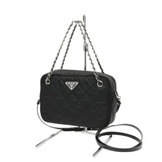 Prada Pre-owned Cross Body Bags, female, Black, Size: ONE SIZE Pre-owned Nylon Shoulder Bag