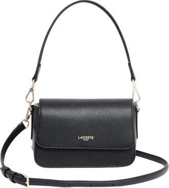 Lacoste Champs-&Eacute;lys&eacute;es Schoudertas - Dames - Schoudertassen - Zwart - ONE Size - Leer - Tassen