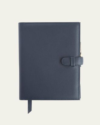 Royce Leather Monogrammed Leather Executive Journal with Rollerball Pen