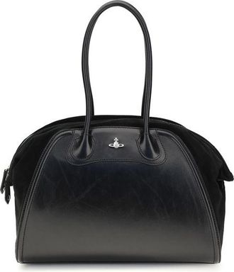 Vivienne Westwood Black Calf Leather Bos Taurus Shoulder Womens Bag