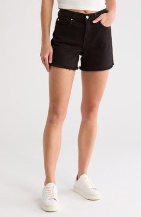 7 For All Mankind High Waist Cutoff Denim Shorts in Blackfray at Nordstrom Rack, Size 27
