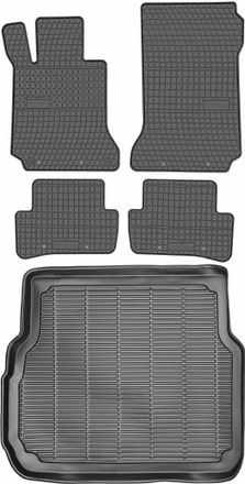 OEM Juego De Alfombrillas De Goma Para Coche Y Maletero Para Mercedes Clase C S204 Estate (2007-2014)