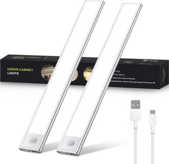 OEM Luz Led Para Debajo De Gabinetes, Tira Led Recargable De 30 Cm, Iluminaci&oacute;n De Cocina Con Sensor De Movimiento, Iluminaci&oacute;n De Gabinetes, Tira De Luz 