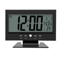 OEM Reloj De Mesa Digital, Despertador Lcd, Reloj De Mesita De Noche Con Calendario Y Pantalla De Temperatura Para El Dormitorio (negro) - Crezuo