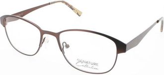 Signature Unisex Brown Rectangular Eyeglass Frames Pn111Brn50