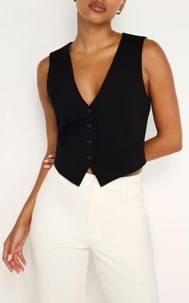 Good American Suiting Vest in Black001 at Nordstrom Rack, Size Small