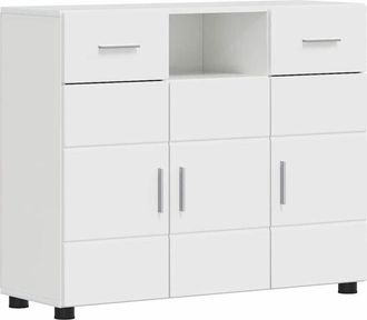 vidaXL Vidaxl - Sideboard High gloss white 88.5 x 30.5 x 73 cm Engineered wood