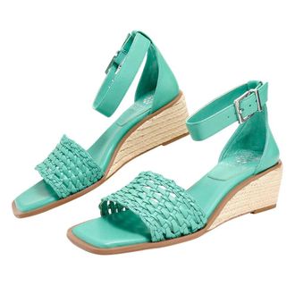 Vince Camuto Bretandi Sandals Womens Green Wedge Heel Espadrille RHS8915