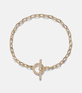 David Yurman DY Madison 18kt gold chain bracelet with diamonds