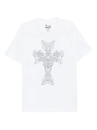 Yohji Yamamoto graphic-print cotton T-shirt - men - Cotton - 3 - White