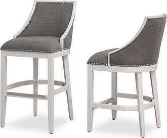 American Woodcrafters Keller 30 Stool - Off White Finish