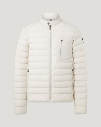 Belstaff Chassis Jacket Mens Lightweight Stretch Down Silver Birch Size 2XL