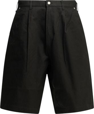Comme Des Gar&ccedil;ons Gekreukte Katoenen Wijde Pijpen Shorts - Heren - Korte Broeken - Zwart - S - Katoen - Korte Broeken