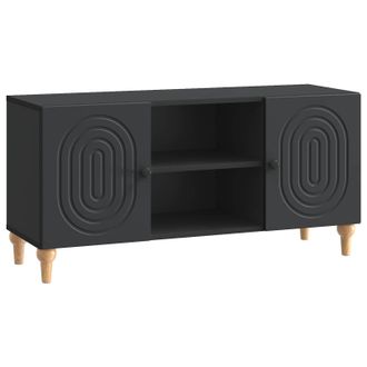 vidaXL Mueble De Tv Negro 102 X 34,5 X 50 Cm Madera De Ingenier&iacute;a Vidaxl