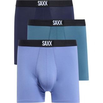 Saxx Assorted 3-Pack Vibe Super Soft Slim Fit Boxer Briefs in Faded Blue/indigo/martime Blue at Nordstrom Rack, Size Xx-Large