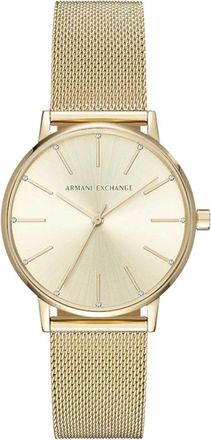 A|X Armani Exchange Accessoires, Dames, Geel, ONE Size, Elegante Gouden Lola Dameshorloge