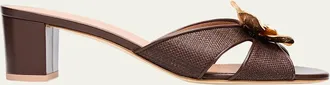 Malone Souliers 45mm Suri Raffia Mule Sandals