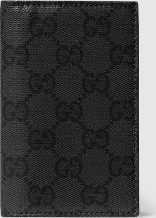 Gucci Essence Classic Card Case, Black, Original GG Fabric