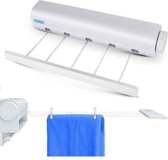 OEM Tendedero Autom&aacute;tico Retr&aacute;ctil De 5 Hebras - Material Abs Duradero - Carga M&aacute;xima 8 Kg - Se Extiende Hasta 3,75 M Para Uso Interior/exterior