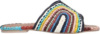 Toral Shoes Kleurrijke Leren Slippers Betty - Dames - Sandalen - Veelkleurig - 38 EU - Leer - Schoenen
