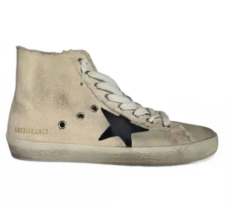 Golden Goose Womens Francy Canvas Sneakers In White