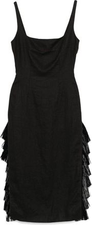 16Arlington Santini Midi Dress - Womens - Linen/Flax/Polyester