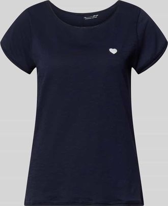 Christian Berg T-Shirt mit Stitching und Rundhalsausschnitt in Dunkelblau, Gr&ouml;&szlig;e XXL