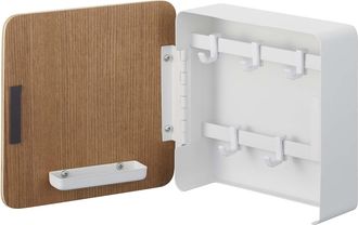 Yamazaki Tableware Rin Caja De Llaves Magn&eacute;tica Blanca Madera