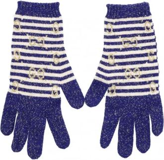 Gucci Pre-owned Wool gloves - unisex - Vintage Accessoires - Blauw - ONE Size - Wol - Vintage