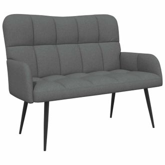 vidaXL Sof&aacute; De 2 Plazas Gris Oscuro 115 X 61 X 87 Cm Tela Vidaxl
