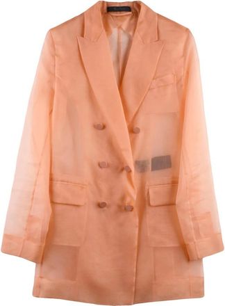 Max Mara Esopo Jacket - Dames - Blazers - Roze - S - Leer - Jassen