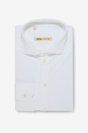 Maurizio Baldassari Hemd mit Cutaway-Kragen aus Popeline